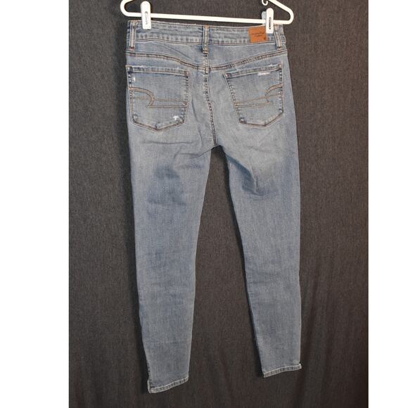 American Eagle Outfitters Jeggings Women's 6 Long Leggings Distressed Jeans - Picture 6 of 12
